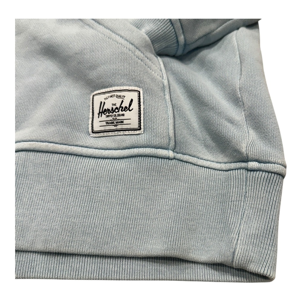 Herschel Supply Co. Cardigan Sweatshirt Light Blue Cotton Blend Size M - Picture 3 of 10